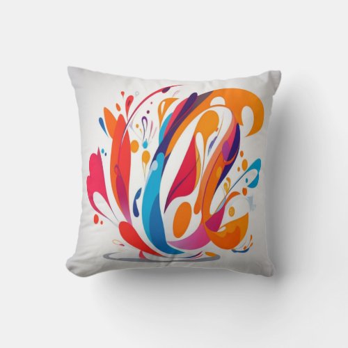 A stylized graphic  illustration featuring  throw pillow