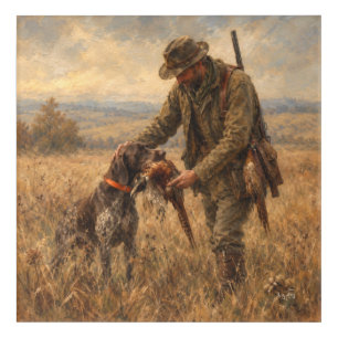 A Successful Pheasant Hunt with a GSP Acrylic Print
