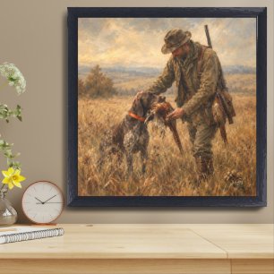 A Successful Pheasant Hunt with a GSP Framed Art