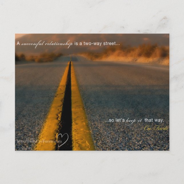 A Successful Relationship Postcard (Front)