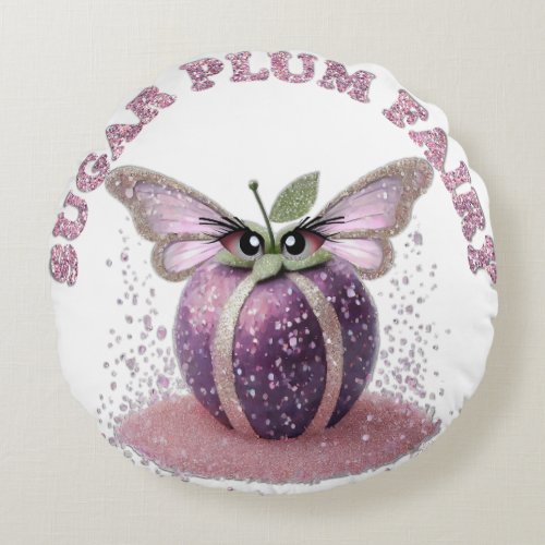 A Sugar Plum Fairy Round Pillow