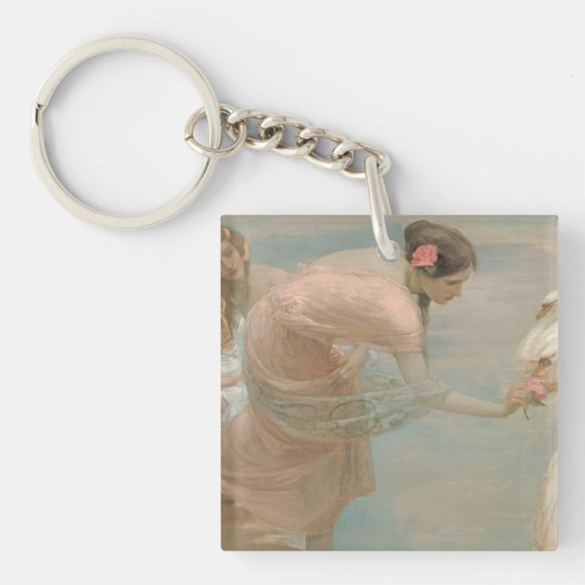 A Summer Morning by Rupert Bunny (1897) Keychain (Front)