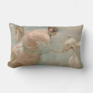 A Summer Morning by Rupert Bunny (1897) Lumbar Pillow