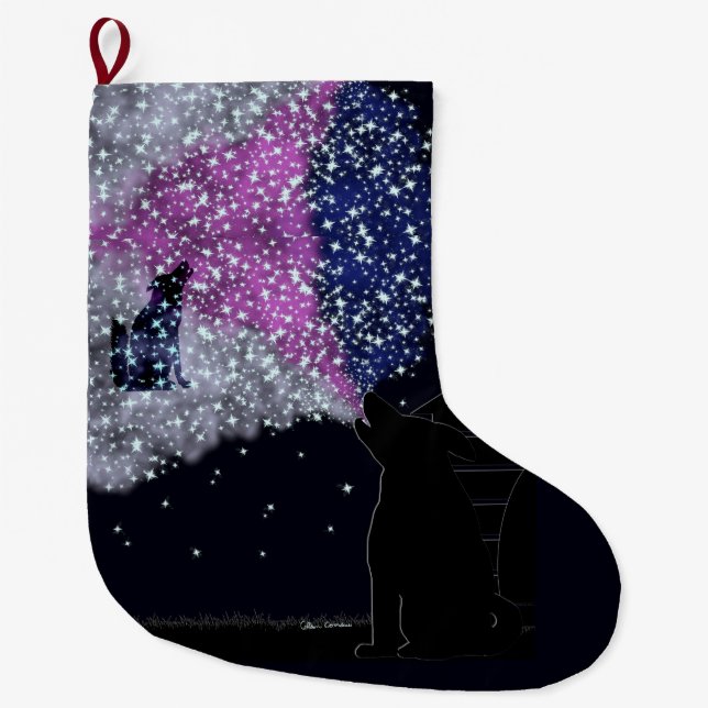 A Summer Night with Sirius  Large Christmas Stocking (Front)