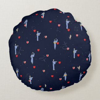 A summer night's Japan 3 Round Pillow