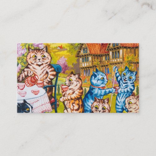 A Summer Tea Party by Louis Wain Business Card