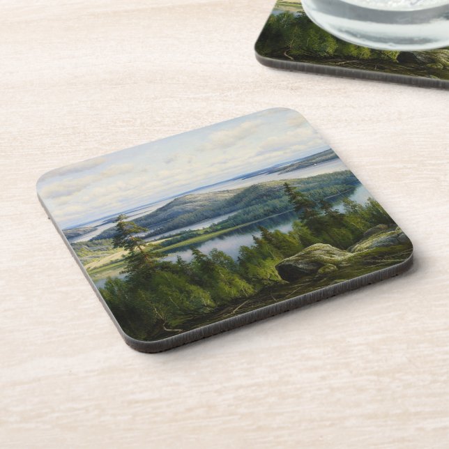 A Summer's Day on Lake Paijanne, Waenerberg  Beverage Coaster (Left Side)