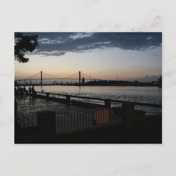 A Summer's Eve View In Savannah Georgia Postcard by Scotts_Barn at Zazzle