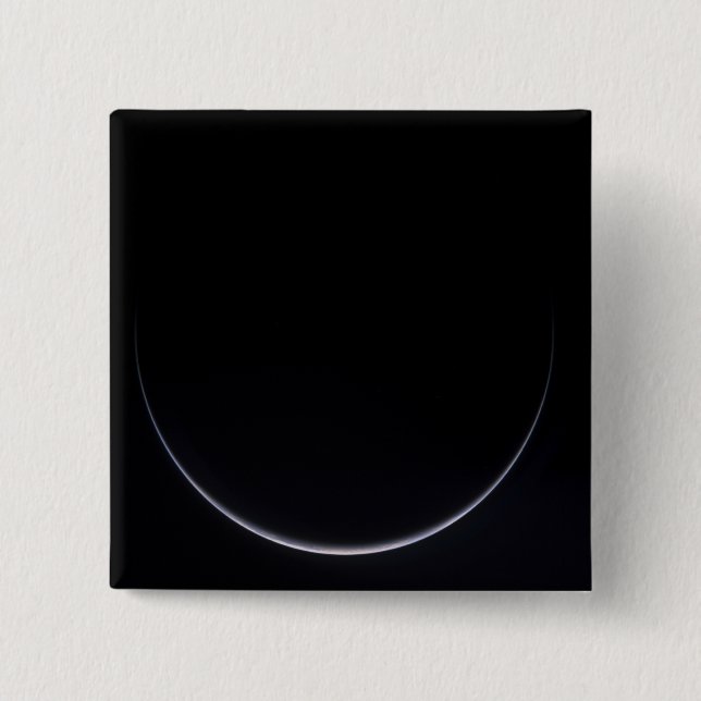 A sun-illuminated crescent of Earth Pinback Button (Front)