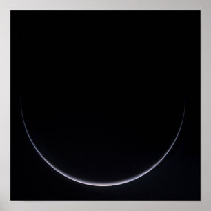 A sun-illuminated crescent of Earth Poster