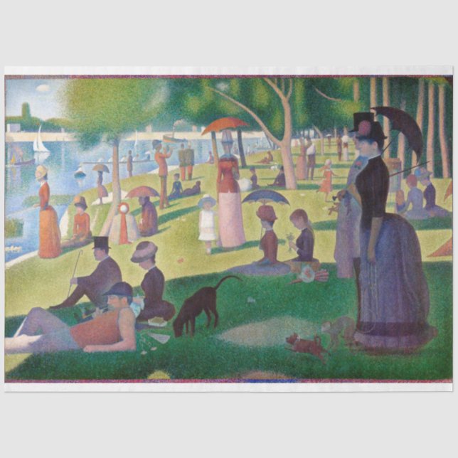 A Sunday Afternoon at La Grande Jatte, Seurat Tissue Paper (Front)