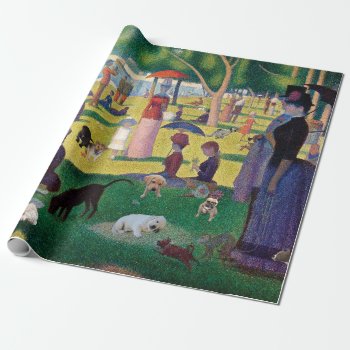 A Sunday Afternoon On La Grande Jatte By Seurat   Wrapping Paper by colorfulworld at Zazzle