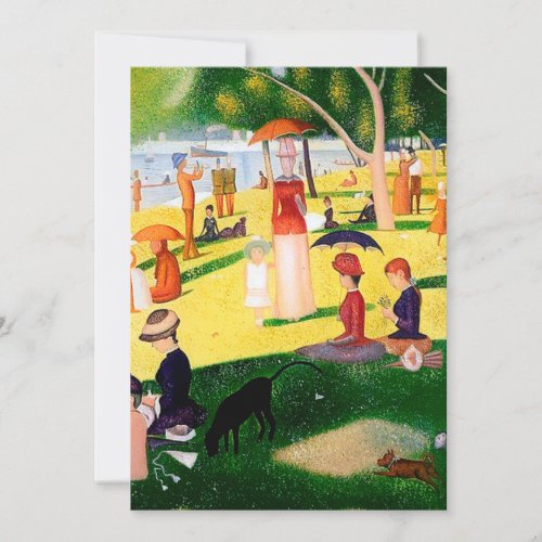 A Sunday Afternoon On The Island La Grande Jatte Invitation