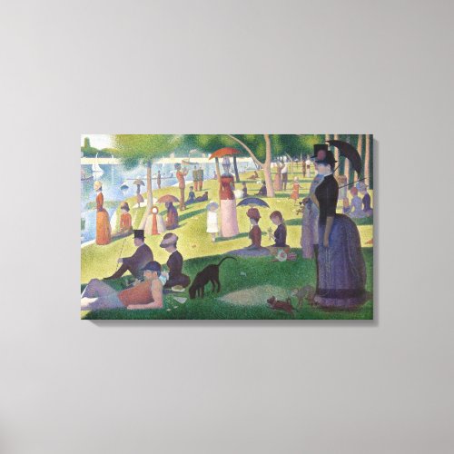 A Sunday Afternoon on the Island of La Gran Seurat Canvas Print