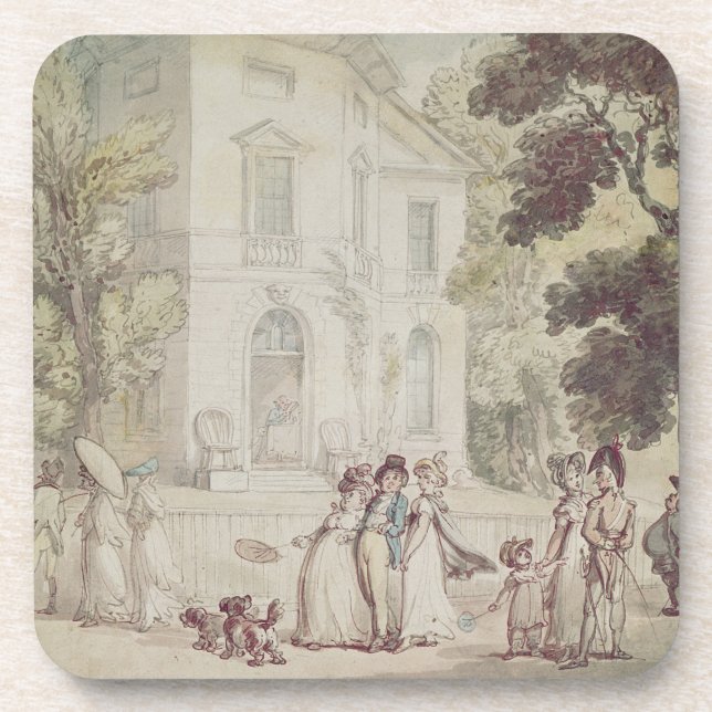 A Sunday Afternoon Promenade Beverage Coaster (Front)