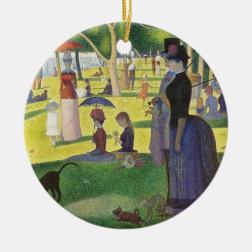 A Sunday on La Grande Jatte by Georges Seurat Ceramic Ornament