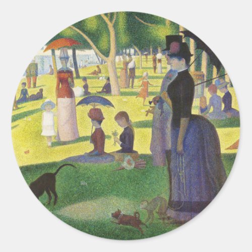 A Sunday on La Grande Jatte by Georges Seurat Classic Round Sticker