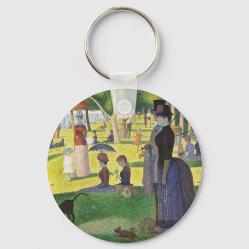 A Sunday on La Grande Jatte by Georges Seurat Keychain