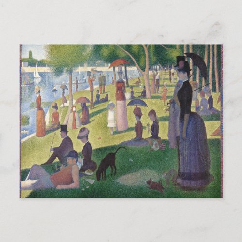 A Sunday on La Grande Jatte by Georges Seurat  Postcard