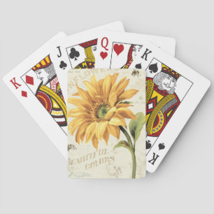 A Sunflower in Full Bloom Poker Cards