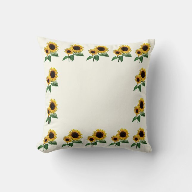 A Sunflower Mommy's Love Throw Pillow (Front)