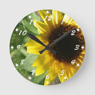 A Sunflower Round Clock