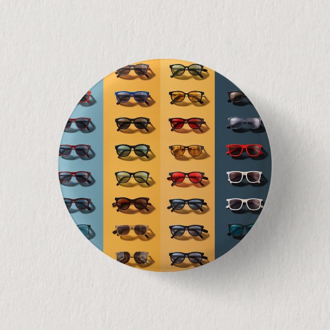 A sunglasses pattern design,  button (Front)