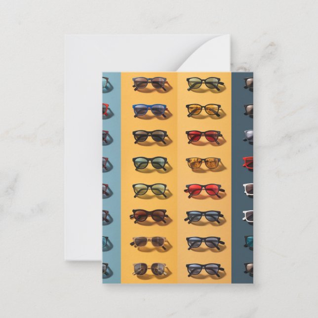 A sunglasses pattern design,  note card (Front)