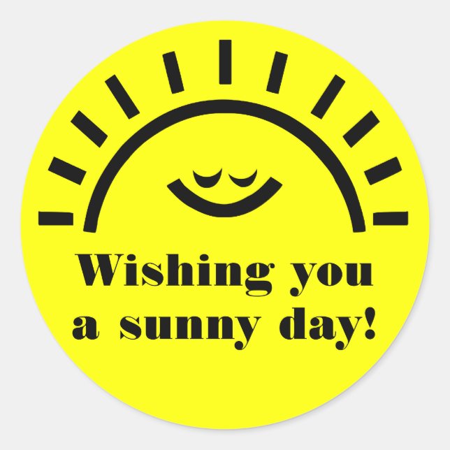 A sunny day classic round sticker (Front)