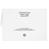 A Sunset, A Motorcycle Cards (Back Horizontal)