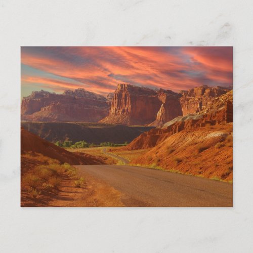 A Sunset in Capitol Reef National Park in Utah USA Postcard