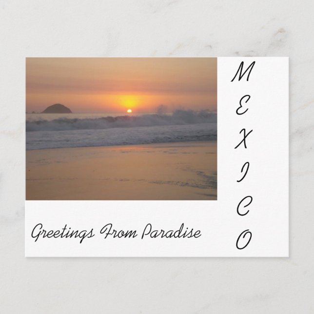 A Sunset In Mexico Postcard (Front)