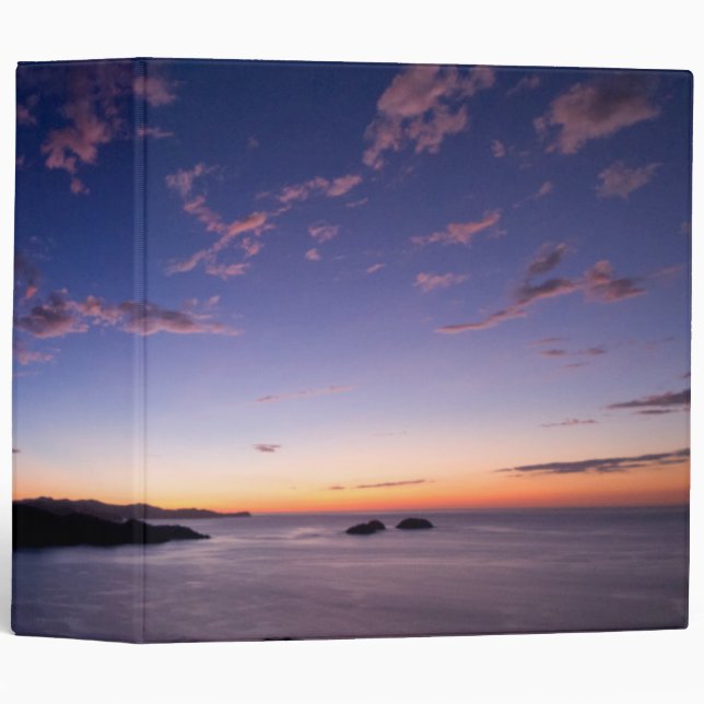 A Sunset Over The Ocean In Costa Rica Binder (Front/Spine)