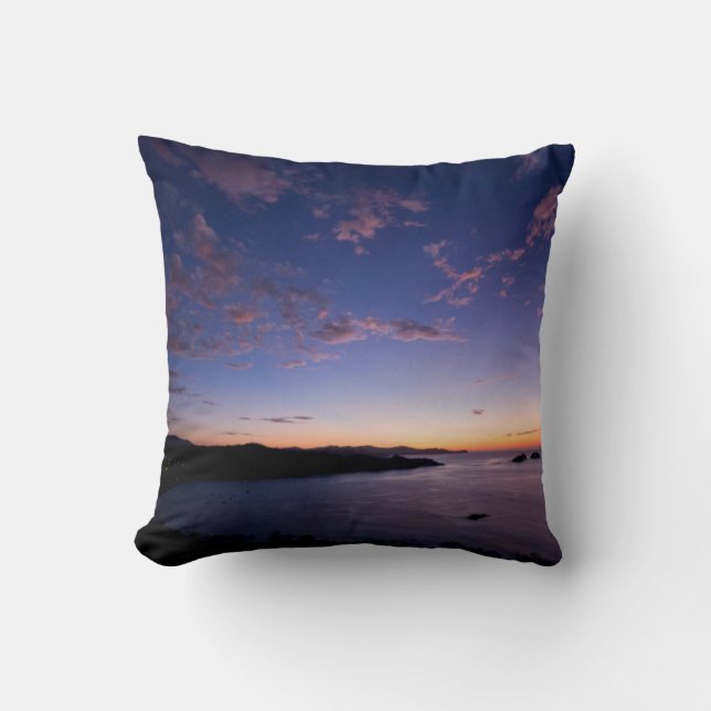 A Sunset Over The Ocean In Costa Rica Throw Pillow (Front)