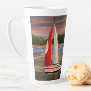 A Sunset Sail, by Gary Poling Latte Mug