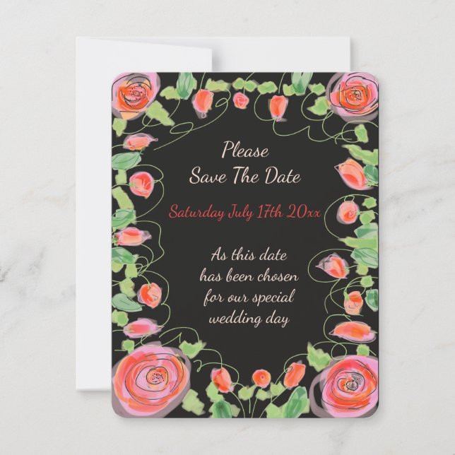 A Super Sweet Mini Save The Date Reminder RSVP Card (Front)