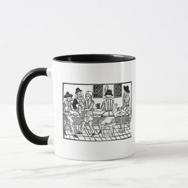 A Supper Party, a 'Book of Roxburghe Ballads' Mug (Left)
