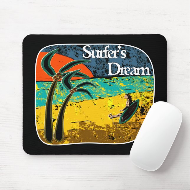 A surfer's dream  mouse pad (With Mouse)