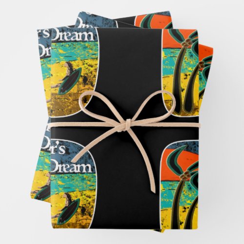 A surfers dream  wrapping paper sheets