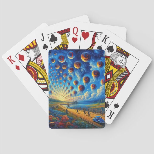 A Surreal Journey Through Sound and Vision Poker Cards (Back)