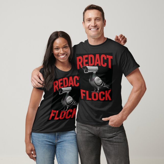 A surreal surveillance camera pigeon redact T-Shirt (Unisex)