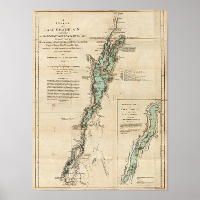 A Survey of Lake Champlain Poster (Front)