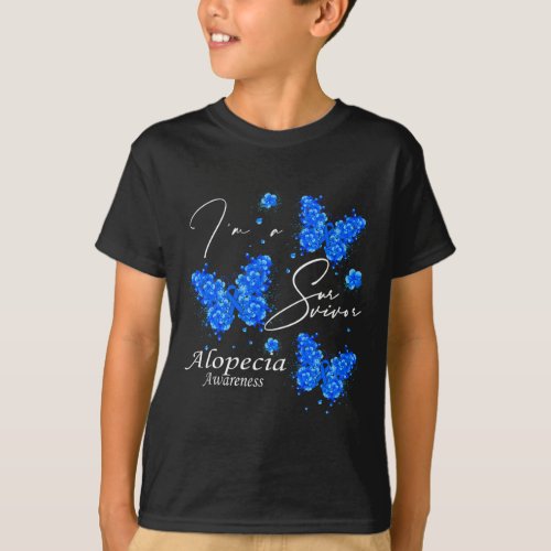 A Survivor Alopecia Awareness Butterfly  T_Shirt