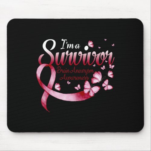 A Survivor Brain Aneurysm Awareness Butterfly 1  Mouse Pad