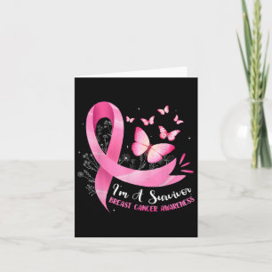 A Survivor Breast Cancer Awareness Pink Ribbon Wom Card