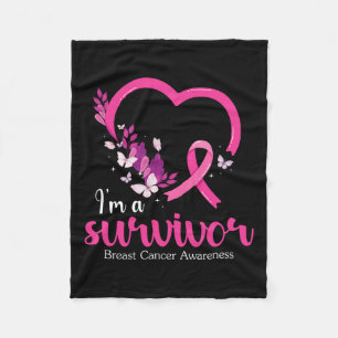 A Survivor Breast Cancer Awareness Women Fleece Blanket