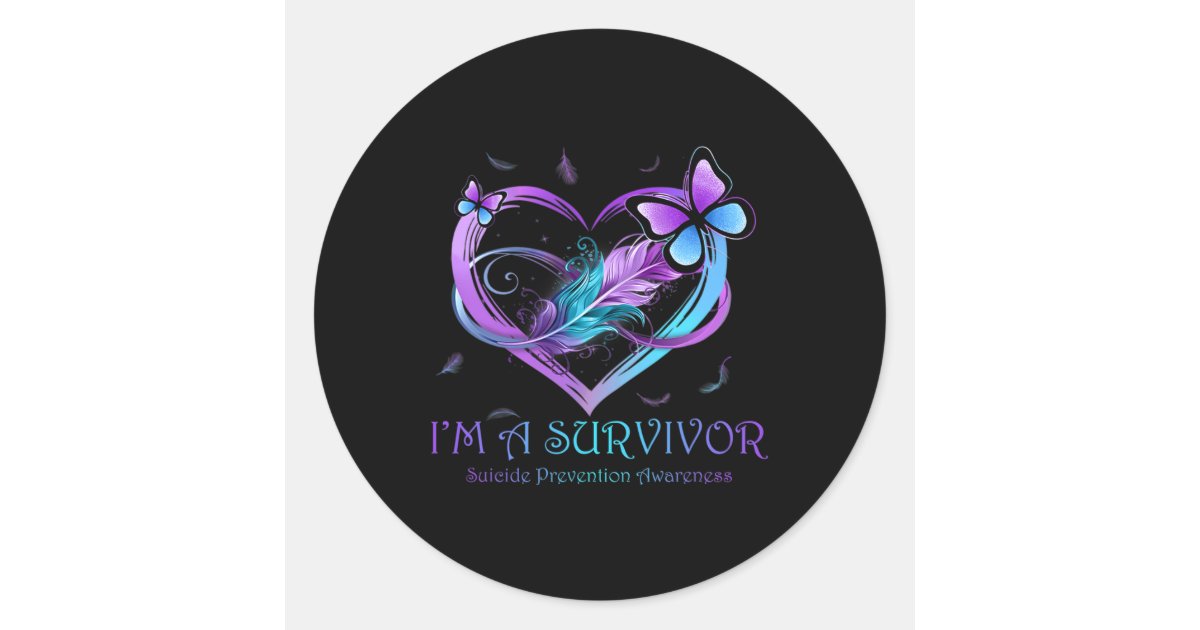 A Survivor Butterfly Heart Suicide Prevention Awar Classic Round ...