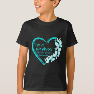 A Survivor Butterfly Ovarian Cancer Awareness Warr T-Shirt