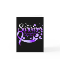 A Survivor Fibromyalgia Awareness Butterfly Card
