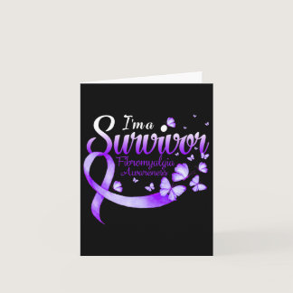 A Survivor Fibromyalgia Awareness Butterfly  Card